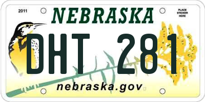 NE license plate DHT281