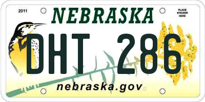 NE license plate DHT286