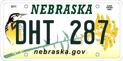 NE license plate DHT287
