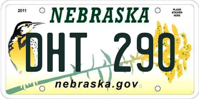 NE license plate DHT290