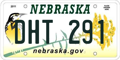 NE license plate DHT291