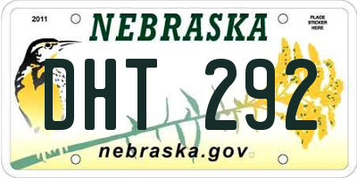 NE license plate DHT292