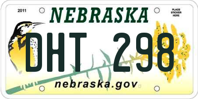 NE license plate DHT298