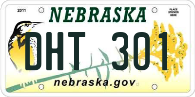 NE license plate DHT301