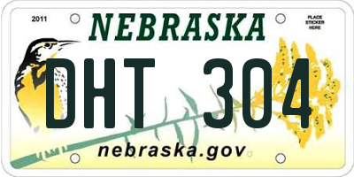 NE license plate DHT304
