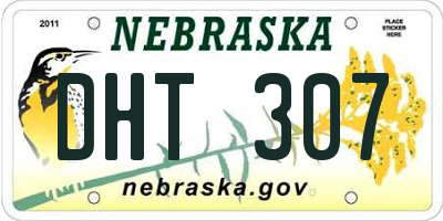 NE license plate DHT307