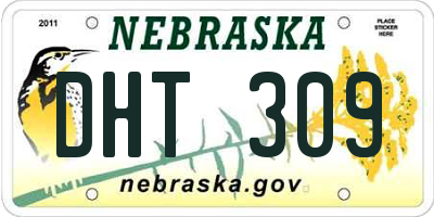 NE license plate DHT309