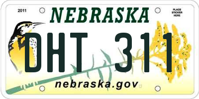NE license plate DHT311