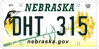 NE license plate DHT315