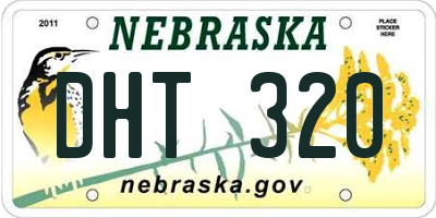 NE license plate DHT320