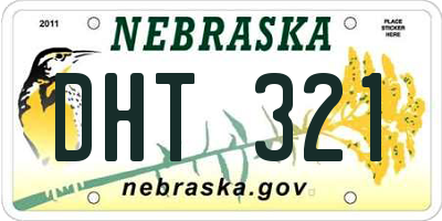NE license plate DHT321