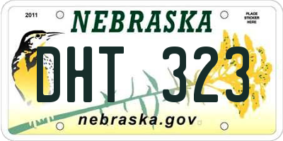 NE license plate DHT323