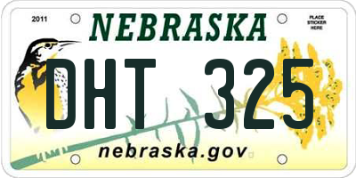 NE license plate DHT325