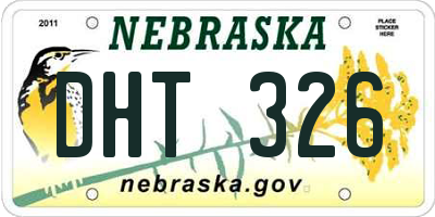 NE license plate DHT326