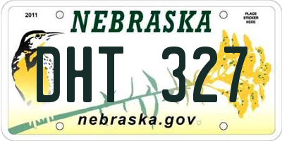 NE license plate DHT327