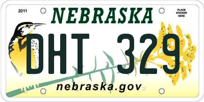 NE license plate DHT329