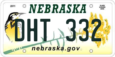 NE license plate DHT332