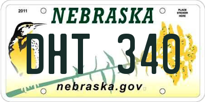 NE license plate DHT340
