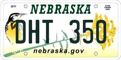 NE license plate DHT350