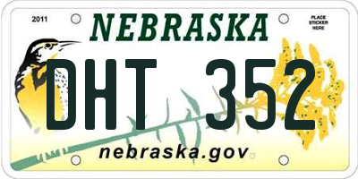 NE license plate DHT352