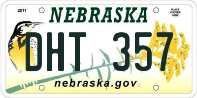 NE license plate DHT357