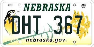 NE license plate DHT367