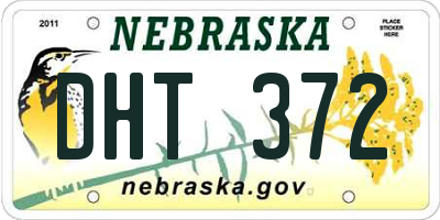 NE license plate DHT372