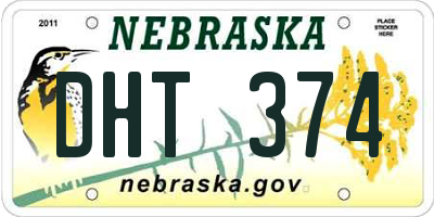 NE license plate DHT374