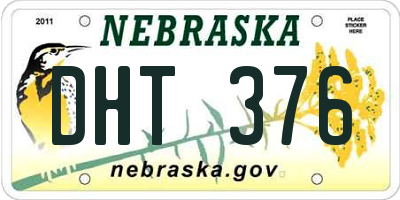 NE license plate DHT376