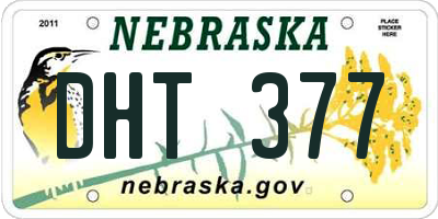 NE license plate DHT377