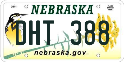 NE license plate DHT388