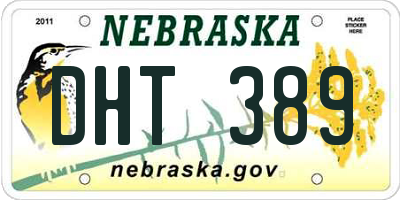 NE license plate DHT389