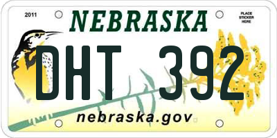 NE license plate DHT392