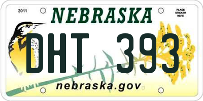 NE license plate DHT393