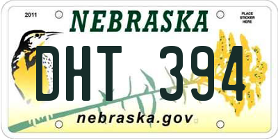 NE license plate DHT394