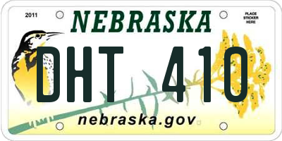 NE license plate DHT410