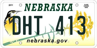 NE license plate DHT413