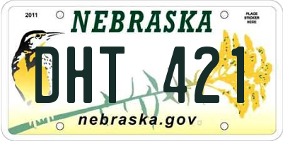 NE license plate DHT421