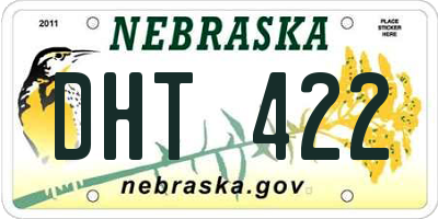 NE license plate DHT422