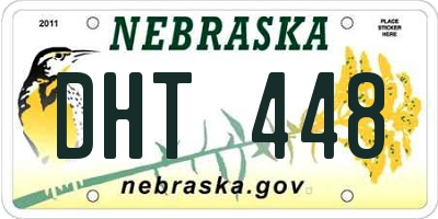NE license plate DHT448