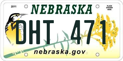 NE license plate DHT471