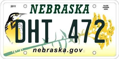 NE license plate DHT472