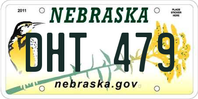 NE license plate DHT479