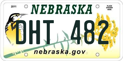 NE license plate DHT482
