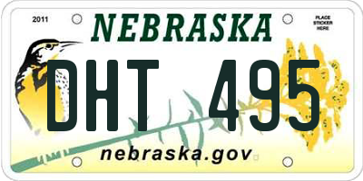 NE license plate DHT495