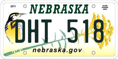 NE license plate DHT518