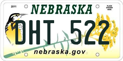 NE license plate DHT522