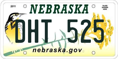 NE license plate DHT525