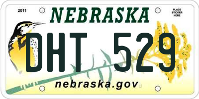 NE license plate DHT529