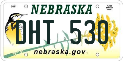 NE license plate DHT530